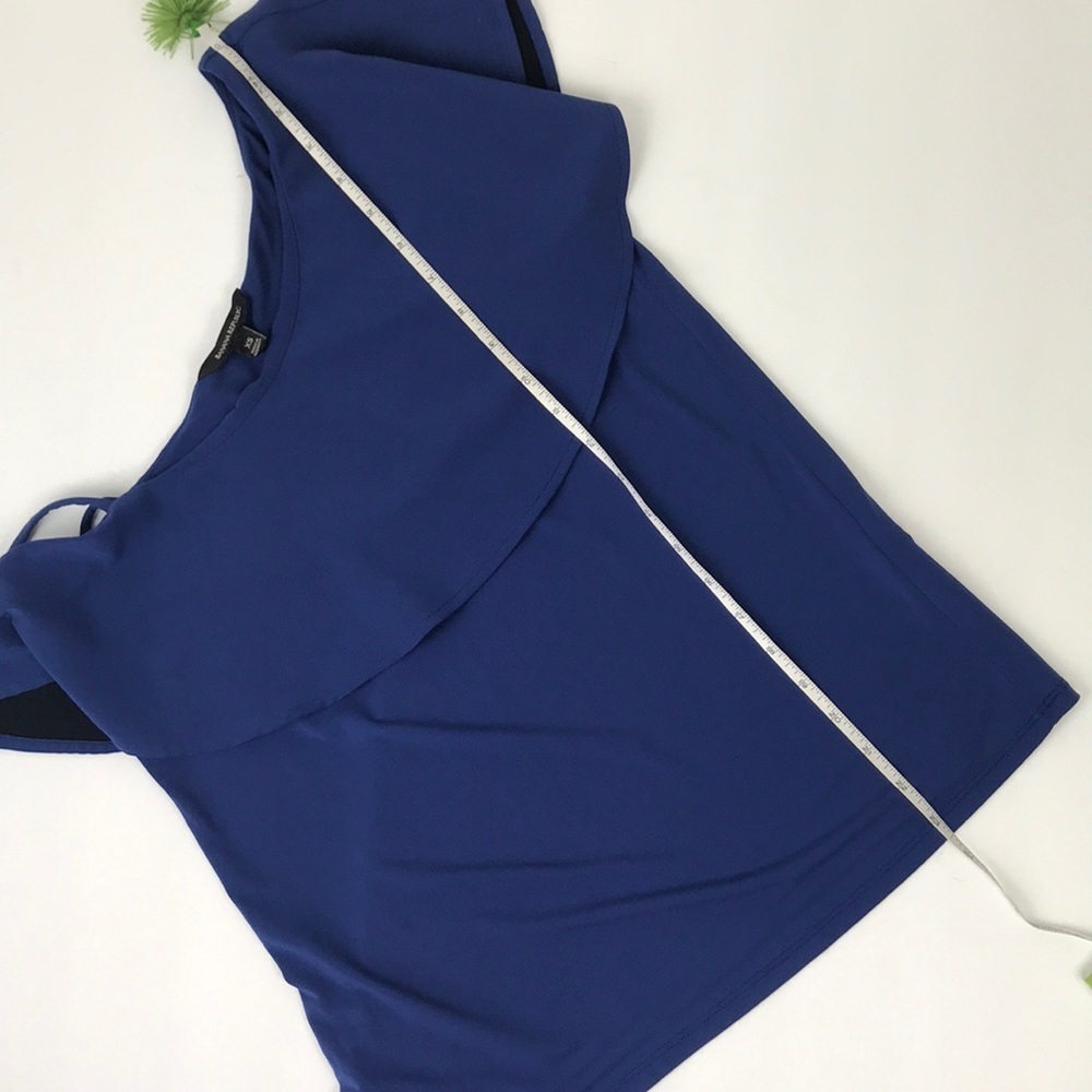 Banana Republic royal blue one shoulder blouse - Picture 5 of 7